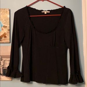 Black top with lace cuffs